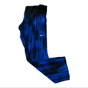 Nike Dry-Fit Blue & Black Capri Leggings Sz S